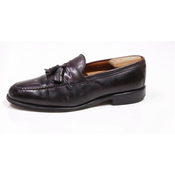 Allen Edmonds Wingham Burgundy Leather Tassel Loafers Mens US 10.5 D main image 4
